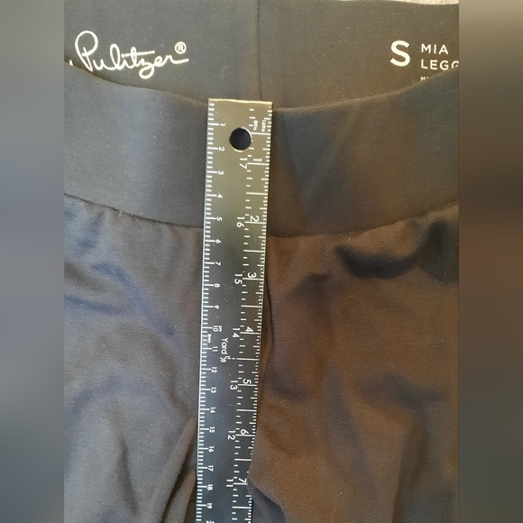 Lilly Pulitzer Mia Leggings Womans Small Black Stretch Resortwear Beach Preppy - Picture 8 of 15